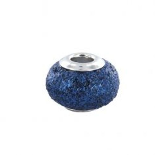 Charm Baci Belli Paillettes Bleues Ag 925 Rhodié