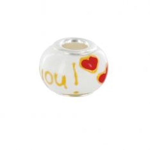 Charm Baci Belli " I Love You " Émail Ag 925 Rhodié
