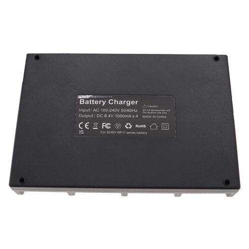 vhbw Chargeur compatible avec Sony PBD-D50 (DVD Player), PBD-V30 (DVD Player) caméra, action-cam - Chargeur quadruple, témoin de charge