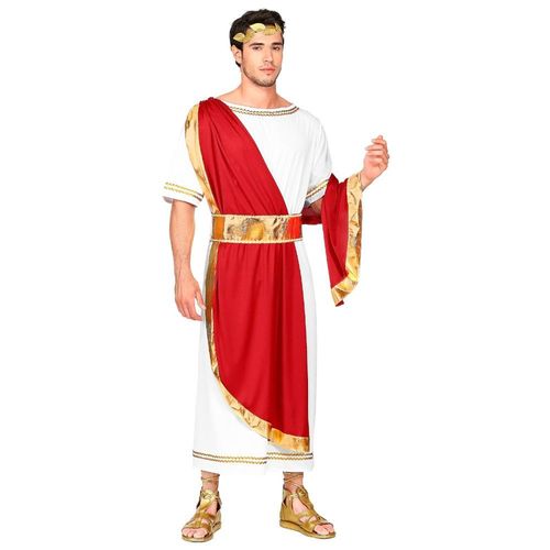 D?Guisement Empereur Romain Toge Rouge Homme