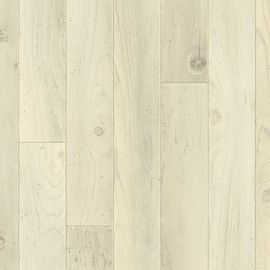 Sol Vinyle First - Imitation parquet blanc rustique shabby decoweb.com - 2 x 6m