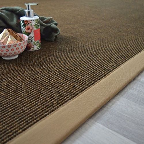 Tapis Sisal Yucatan Cacao Ganse Café Au Lait Decoweb.Com - 200 X 290 Cm