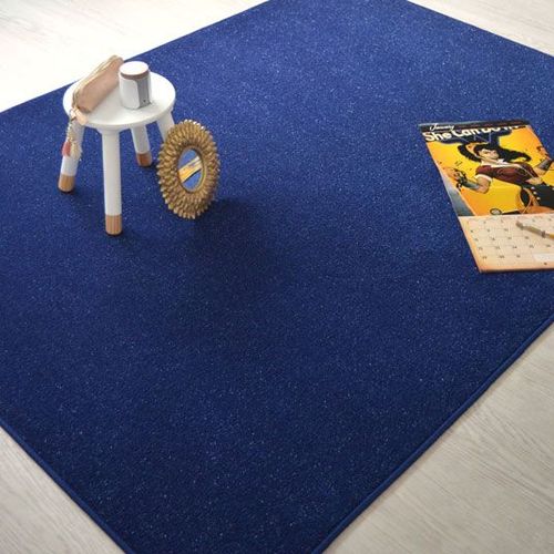 Tapis Chambre D'enfant - Pailleté Flash Bleu Marine Decoweb.Com - 70 X 100 Cm