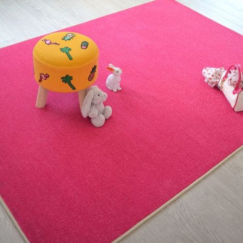 Tapis Chambre D'enfant - Pailleté Flash Rose Decoweb.Com - 70 X 100 Cm