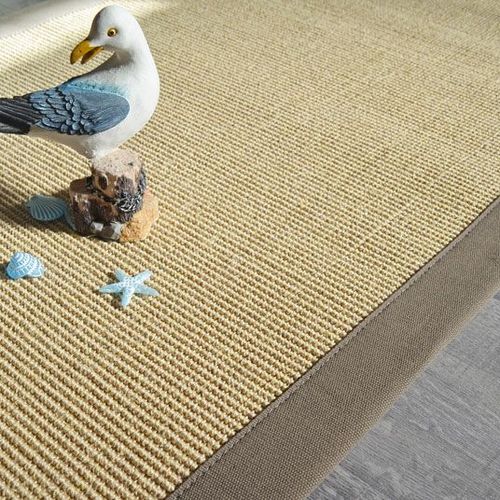 Tapis Sisal Yucatan Sable Ganse Taupe Decoweb.Com - 200 X 290 Cm