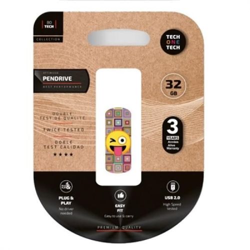 TECH ONE TECH ClipTECH emoji guiño 32 Gb USB 2.0