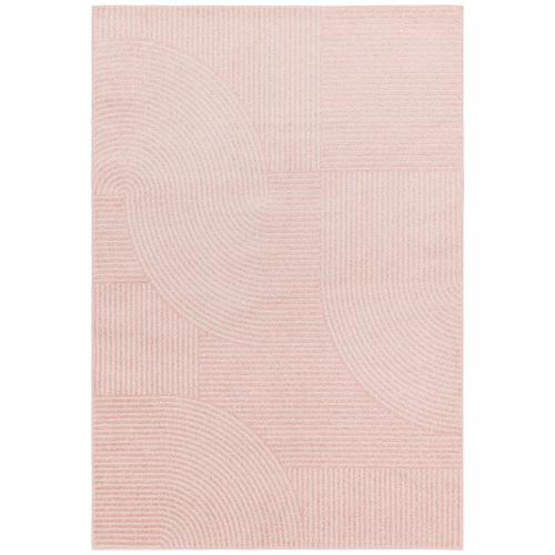 Tapis Tissé Plat Moderne Neo Geo 120x170 Cm Rose - Novatrend