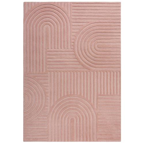 Tapis De Salon Pure Laine Fait Main Sunrise 160x230 Cm Rose - Novatrend