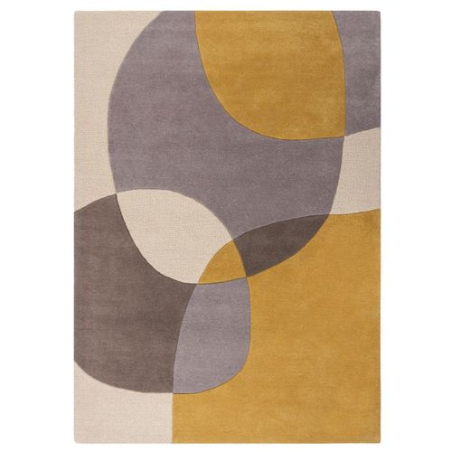 Tapis De Salon Moderne Pure Laine Glee 160x230 Cm Jaune - Novatrend