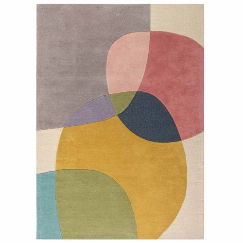 Tapis De Salon Moderne Pure Laine Glee 120x170 Cm Multicolore - Novatrend