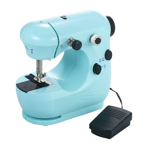 Mini Machine À Coudre Électrique Muultifonction, Double Fil, Avec Pédale De Coupe, Pour Usage Domestique, Led