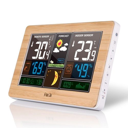 Station météo 3 en 1, hygromètre saans fil, pour intérieur et extérieur, thermomètre, baromètre, moniteur de température, prévisions d'humidité