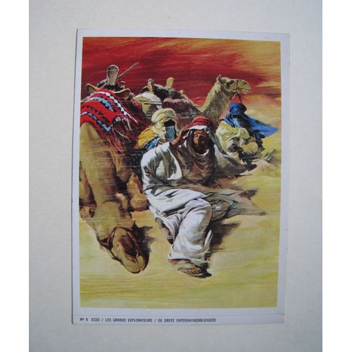 Esso "Les Grands Explorateurs / De Grote Ontdekkingsreizigers" N° 9 Chromo Vignette Autocollant