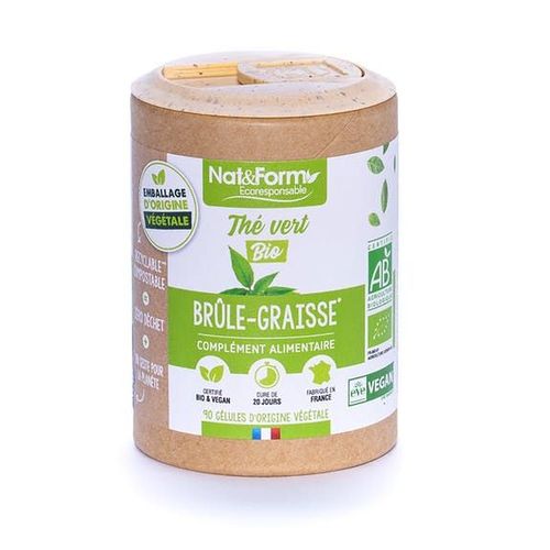 Brule Graisse. Thé Vert Bio 90 Gélules Nat & Form 