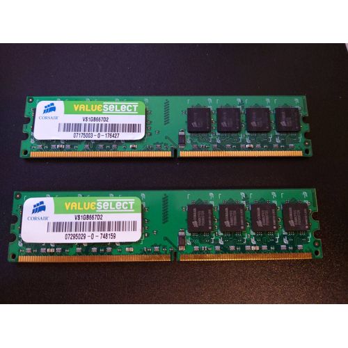 2 x Corsair value Select 1Go DDR2 667 vs1gb667D2