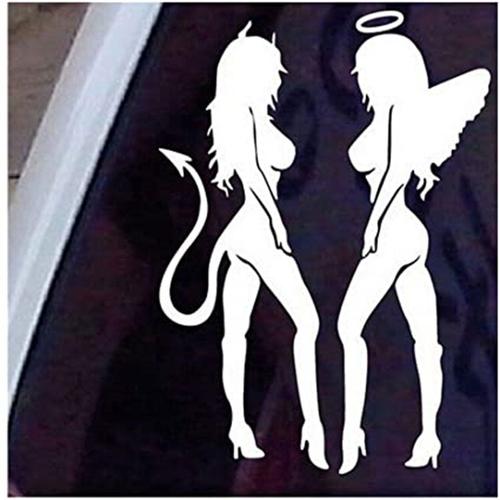 Autocollant De Diable Ange, Étiquettte De Voiture Drôle Et Sexy Pour Fille, Autocollant En Vinyle, Résistant À L'eau, Décoration De Style De Voiture