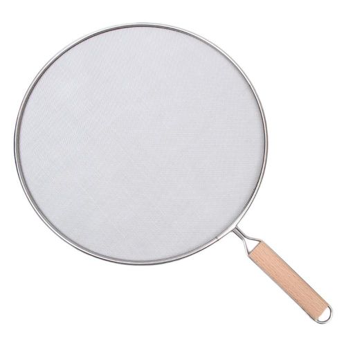 Écran Anti-Éclaboussures D'huile En Acier Inoxydable, 21/25/29/33 Cm, Grille Fine, Outil De Cuisine Pour Poêle À Frire, Tamis À Poudre Fine