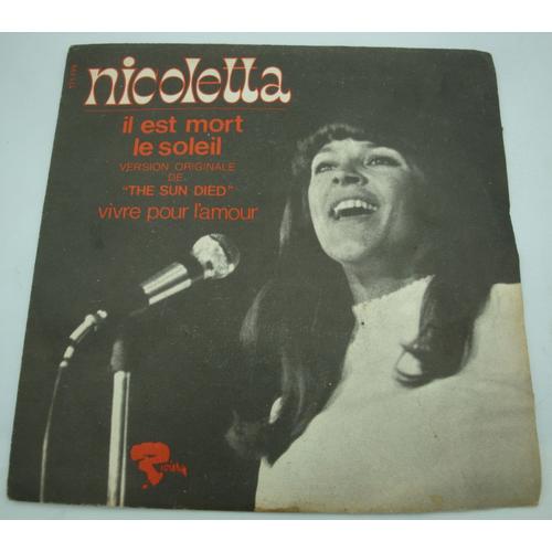 Nicoletta Il Est Mort Le Soleil/Vivre Pour L'amour Sp 1968 Riviera - Antar - The Sun Died