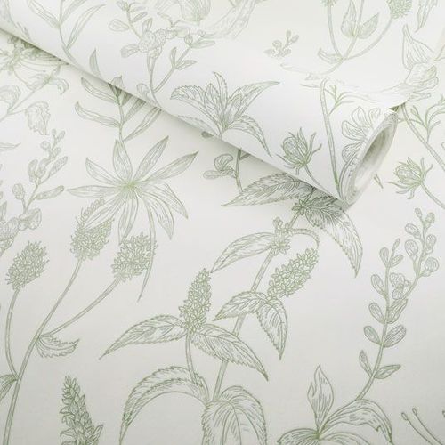 Papier peint expansé sur intissé - Botanique - Herbier pailleté decoweb.com - Rouleau(x)