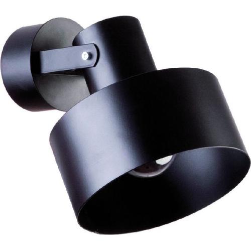 Homemania Spot Norton - Plafond, Mur - Noir En Acier, 15 X 15 X 24 Cm, 1 X E27, Max 60w