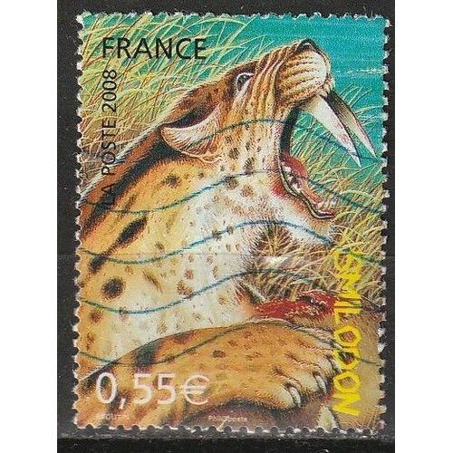 Timbre Oblitéré France, Faune Préhistorique "Smilodon" 2008 N° 4175
