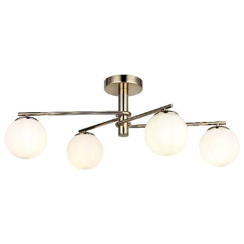 Homemania Lampe À Suspension Wires - Plafonnier - Du Mur - Or En Métal, Verre, 42 X 84 X 35 Cm, 4 X E27, Max 40w