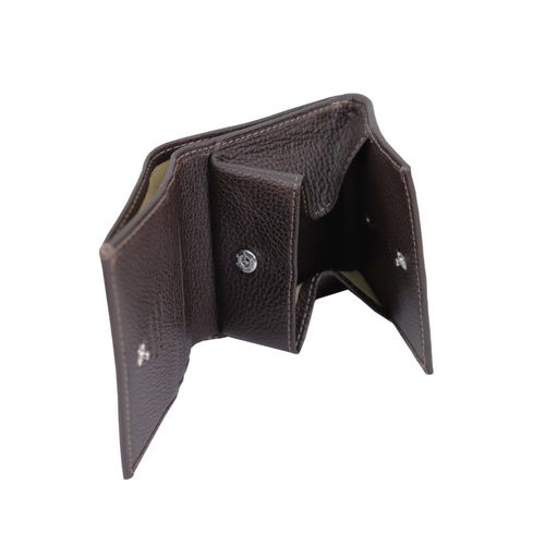 Petit porte monnaie KATANA en cuir grainé réf 953047 choco (11 coul. disp.)