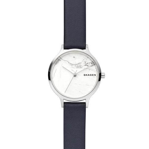 Montre Femme Skagen En Cuir Bleu