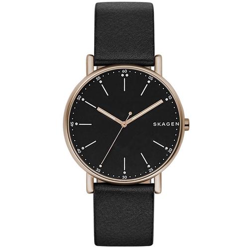 Montre Homme Skagen En Cuir Noir