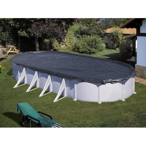 Bâche d'hivernage 180 g/m² pour piscine acier ovale 6,10 x 3,75 m - Gré