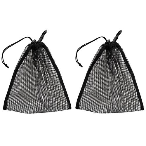 Sac En Filet En Maille Léger, 2 Pièces, Pochette Pour Balle De Tennis De Table De Golf, Support De Rangement Pour Transport, Équipement De Plongée En Apnée Noir