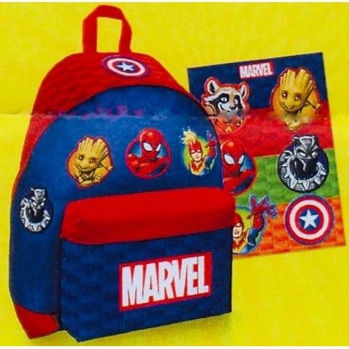 SAC A DOS MARVEL MULTICOLORE AVEC SET DE 6 PATCHS ADHESIFS