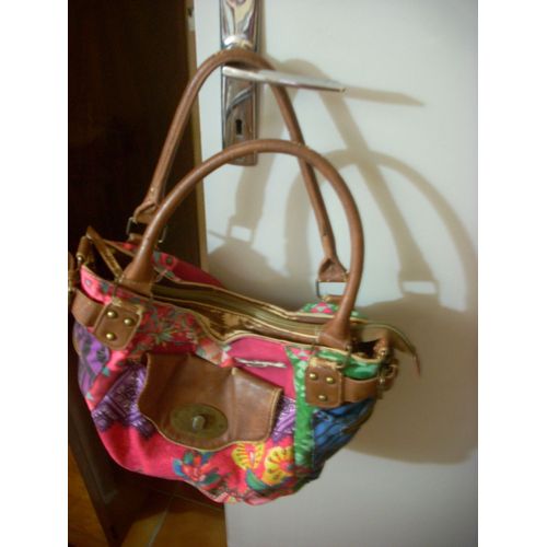 sac à main désigual tissu multicolore 31,5 x 28 x 20 cm.