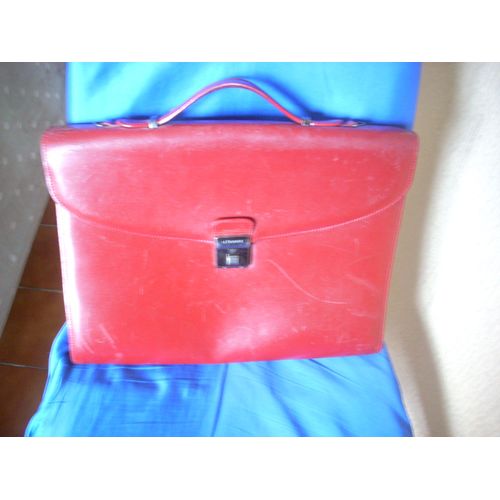 cartable le tanneur rouge 38 x 29 cm.