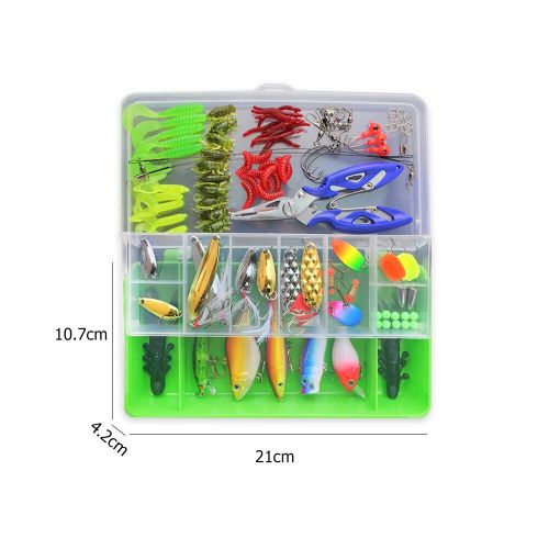 Kit De Leurres Pour Attraper Des Poissons, Spinner, Crankbaits, Minnow Popper, Cuillère Souple Et Dure, Crochets De Pêche, Accessoires De Boîte, 101 Pièces