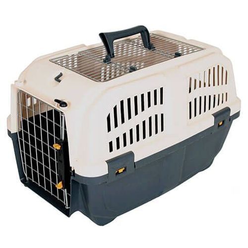 Caisse De Transport Pour Chien & Chat - Skudo Iata Gris (55cm X 36cm X 35cm)