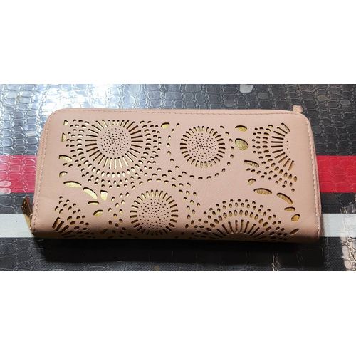 Portefeuille Femme Simili cuir rose et or