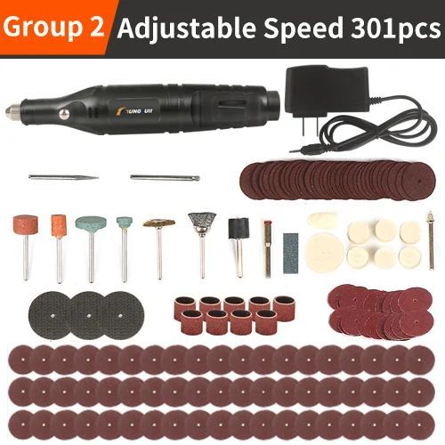Mini perceuse électrique pour meuleuse Dremel,stylo de gravure,outil lointain professionnel,ensemble de polissage,mini perceuse électrique pour bijoux - Type Group 2 Speed