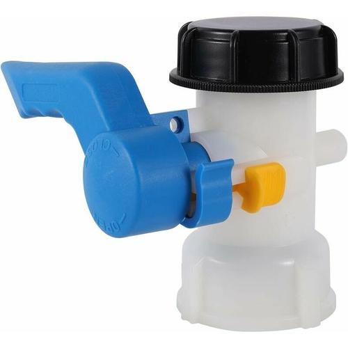 Adaptateur IBC 60 mm à 60mm Vanne Cuve 1000l Plastique, Raccord Cuve 1000 litres pour Réservoir Eau de Pluie,Conteneur,