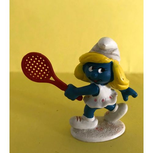 Figurine Schtroumpfette Joueuse De Tennis - Série Les Schtroumpfs / Smurfs (Schleich 1981)