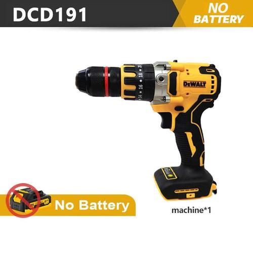 Dewalt-Perceuse électrique sans balais DCD791,tournevis sans fil,mandrin 13mm,perceuse à percussion sans fil avec batterie de recharge,outil électrique - Type only set no battary