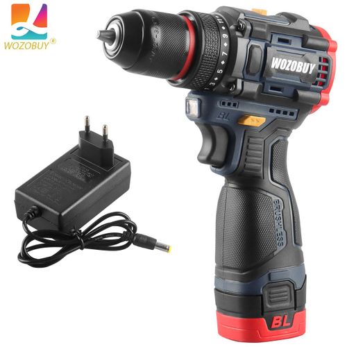 WOZO-Perceuse électrique sans fil,tournevis électrique,mini pilote d'alimentation sans fil,batterie DC Lithium-Ion,16.8V,21V - Type BLUE-16.8V