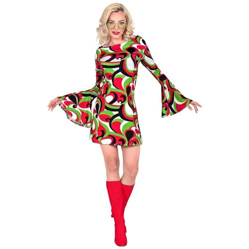 Déguisement Seventies Robe Rouge Groovy Femme