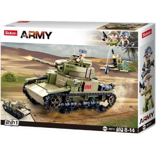 Sluban - Jeu De Construction Tank Italien 2 En 1 - Moyen - M38-B0711
