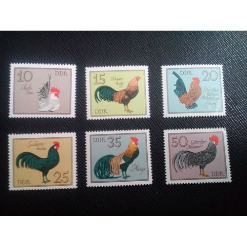 Timbre Allemagne / Rda Yt 2062 A 2067 Séries: La Volaille 1979 ( 0050305 )