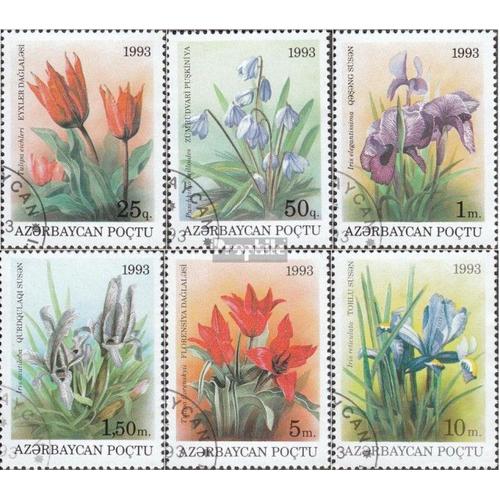 Aserbaidschan 91-96 (Édition Complète) Oblitéré 1993 Locals Flora