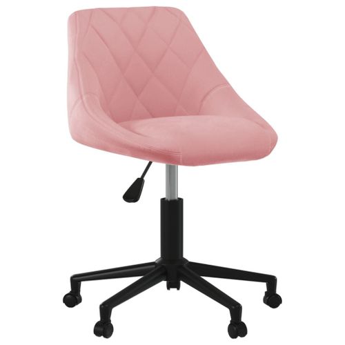 Vidaxl Chaise Pivotante De Salle À Manger Rose Velours