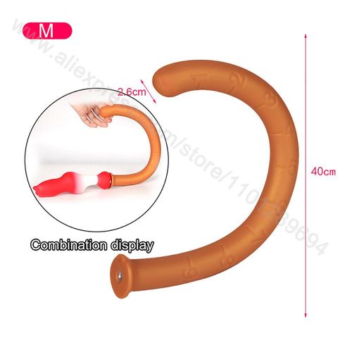 Godemiché En Silicone Avec Queue De Renard De 35/65/95cm,Plug Anal Long,Jeux Sexuels Pour Adulte,Animal,Pénis Éducatif Pour Femme - Type Silicone Tail Gd M-Dog Dildos 6.5cm