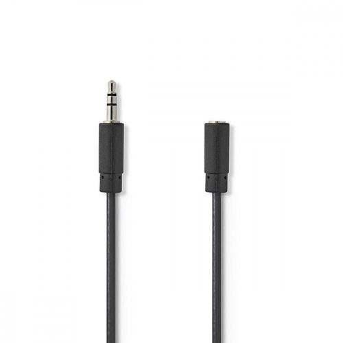 Nedis - Rallonge de câble audio - mini-phone stereo 3.5 mm mâle pour mini-phone stereo 3.5 mm femelle - 5 m - noir - rond