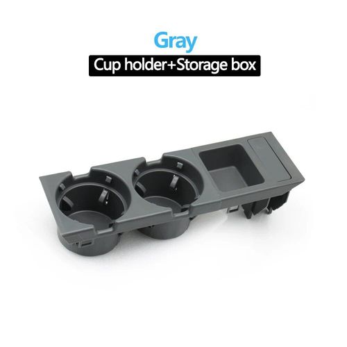 Console Centrale Avant De Voiture,Porte-Gobelet À Eau,Boîte De Rangement Pour Pièces De Monnaie,Clics,Bmw Série 3 E46,1 Ensemble - Type Gray One Set